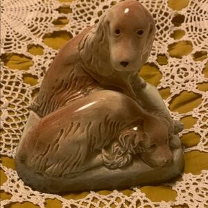 Ceramic Dog Figurine - Brown and Tan
